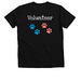 Volunteer Together, a Solid Black Blend Premium V-Neck Tee (back-view)