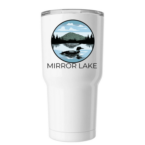 Mirror Lake Tumbler, a White Insulated Tumbler