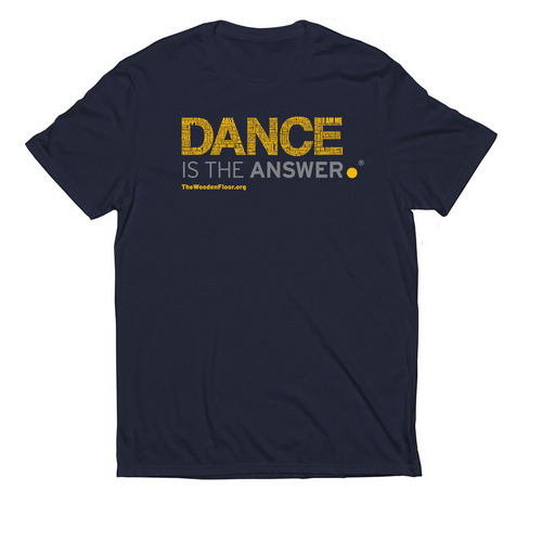 Dance is the Answer by The Wooden Floor, a Night Sky Navy Allmade Eco Triblend Unisex Tee