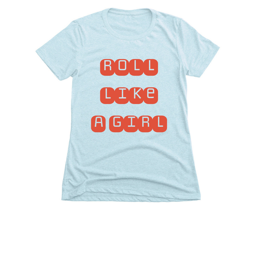 Girls Jiu Jitsu shirt, a Ice Blue Women's Slim Fit Tee