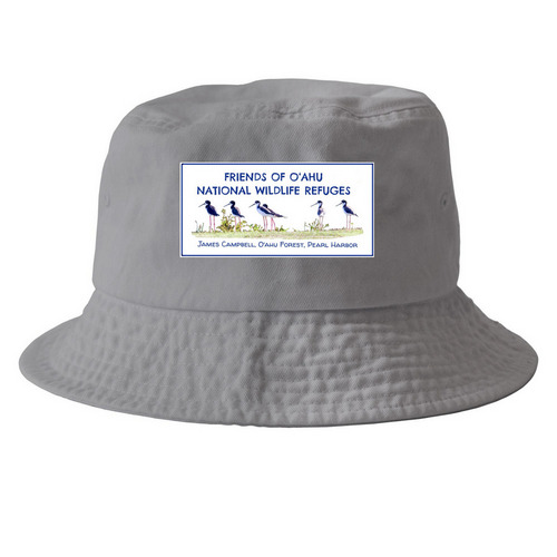 Celebrate the O?ahu National Wildlife Refuges, a Grey Printed Bucket Hat