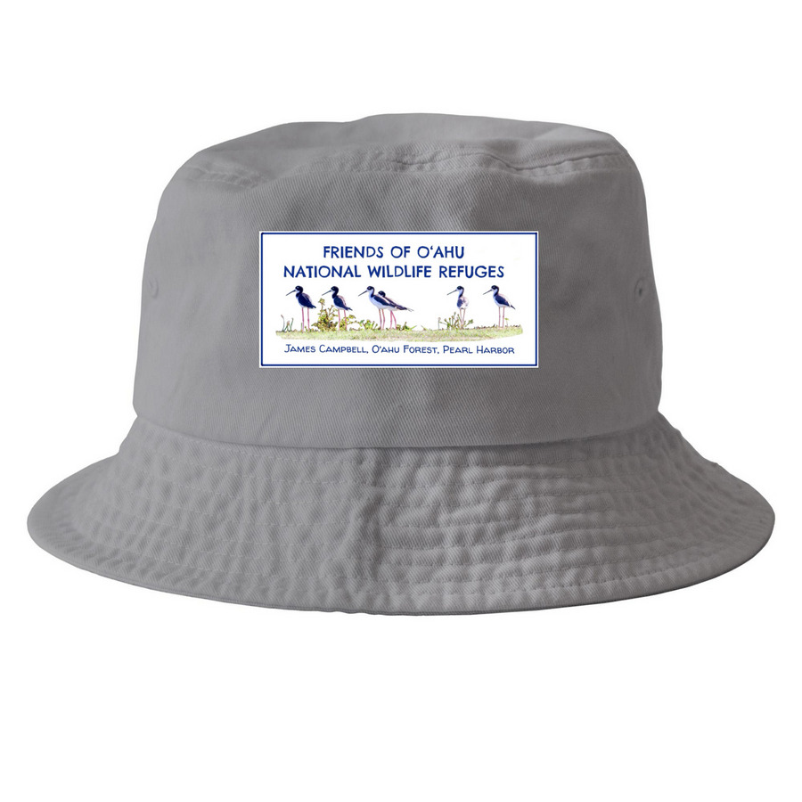 Celebrate the O?ahu National Wildlife Refuges, a Grey Printed Bucket Hat
