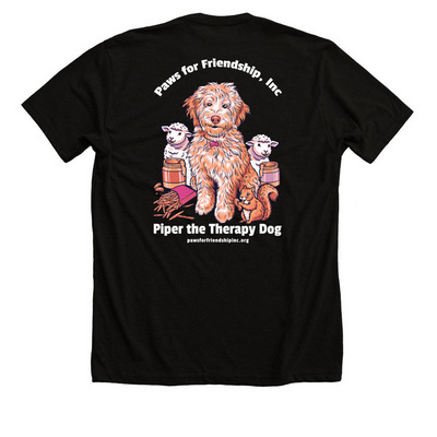 Paws for Friendship Piper Fundraiser, a Solid Black Blend Premium Unisex Tee