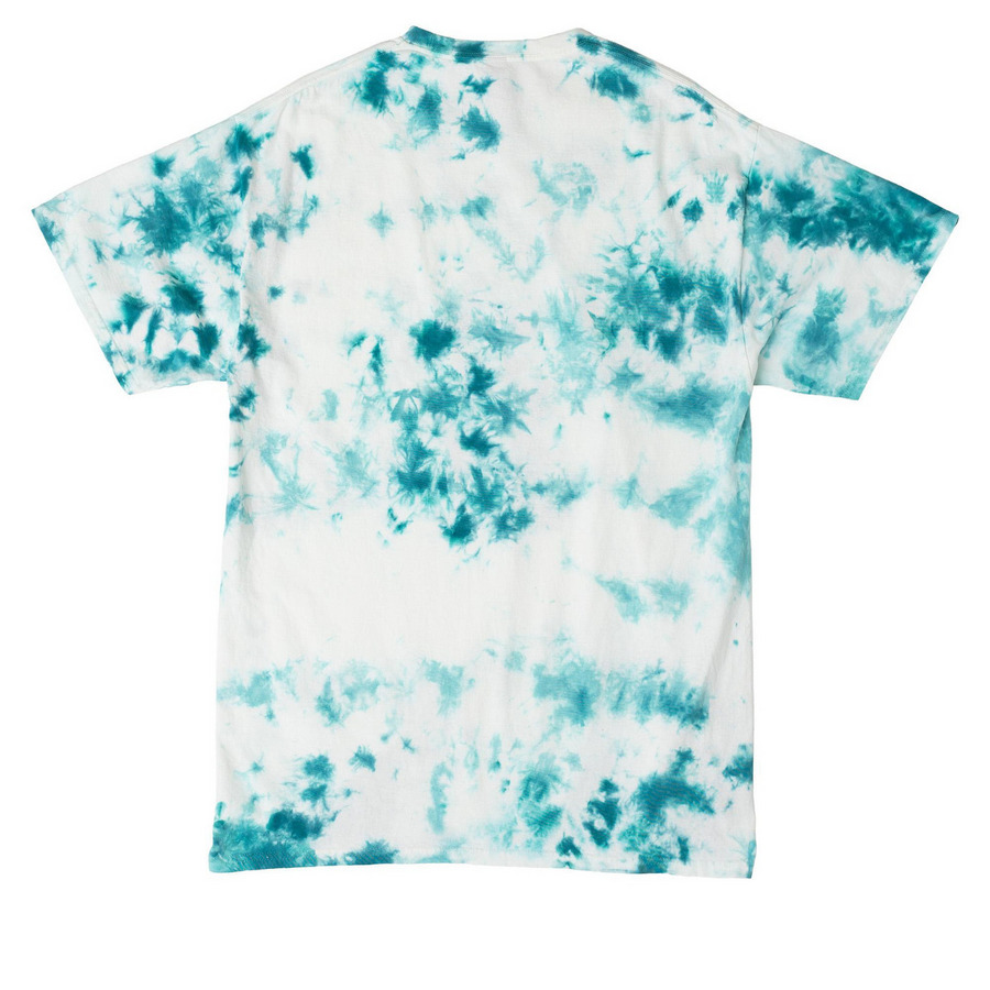 SSTLife - Angelic Vibes, a Teal Crystal Tie Dye Tee (back-view)