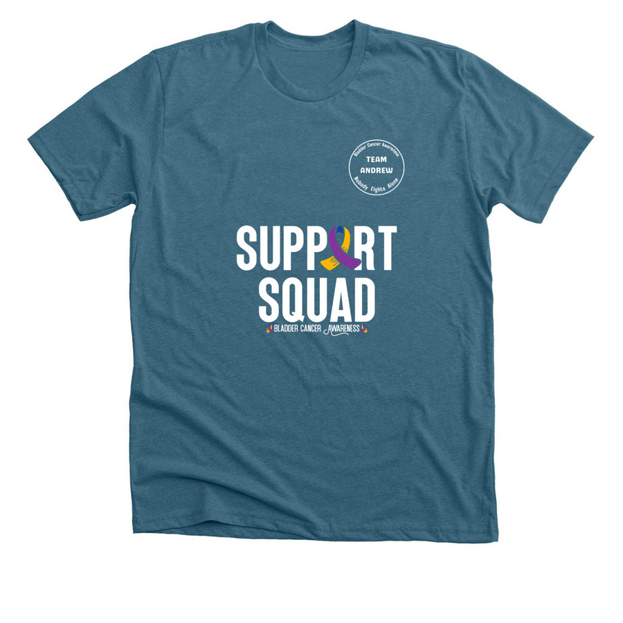 Support Squad Tee, a Heather Deep Teal Premium Unisex Tee