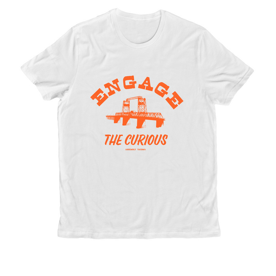 Engage, a Bright White Allmade Organic Cotton Unisex Tee
