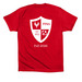 U8B Smith, a Red Premium Cotton Tee (back-view)