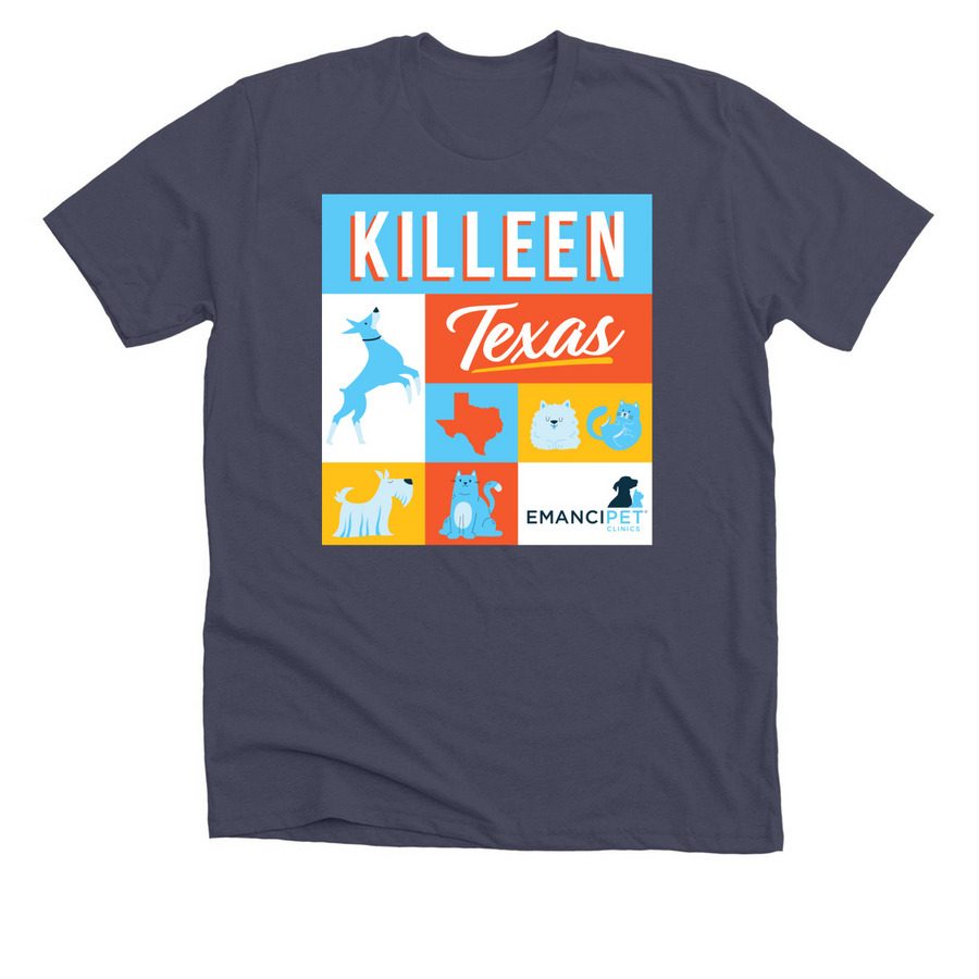 Killeen Shirt, a Heather Midnight Navy Premium Unisex Tee