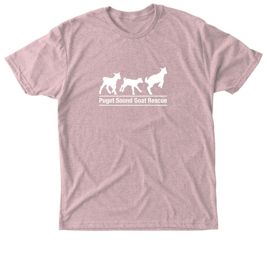 PSGR White Logo - T-shirts, a Desert Pink Triblend Unisex Tee