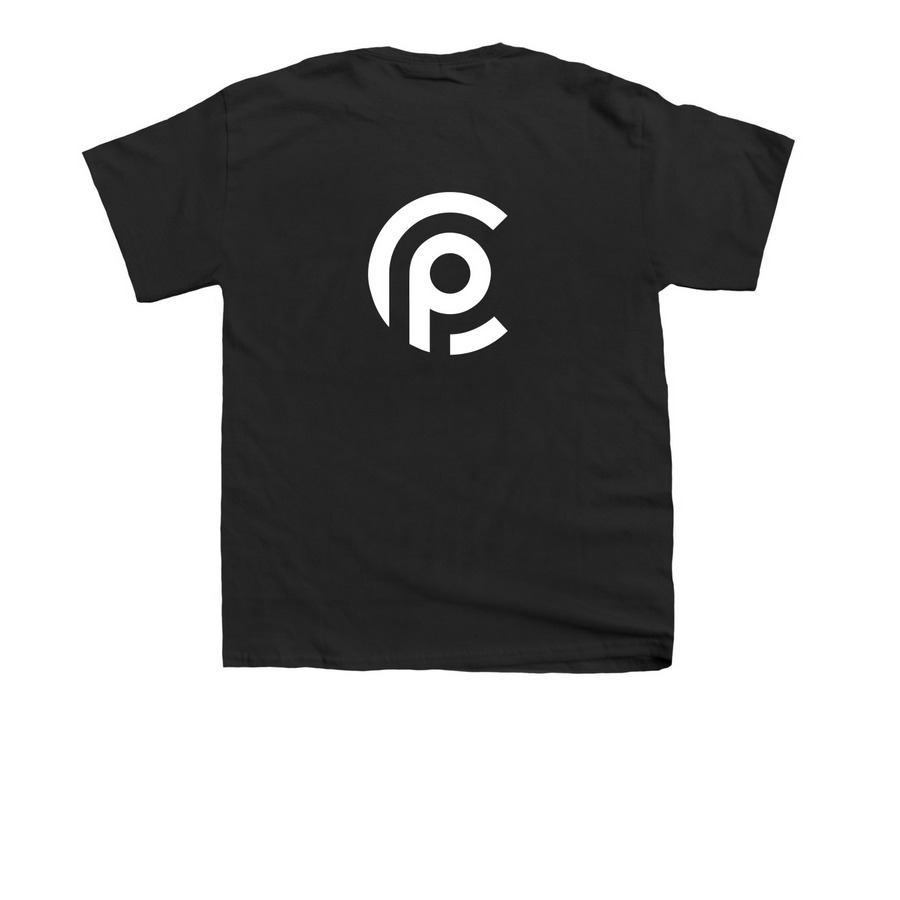 THE FAMILY BLACK TEE, a Black Youth Unisex Tee (back-view)