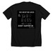 WE MUST BE LOUD&nbsp;, a Solid Black Blend Premium Unisex Tee (back-view)