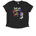 Built with Rainbows & Sprinkles, a Deep Black Allmade Eco Triblend Women?s Scoop Neck Tee