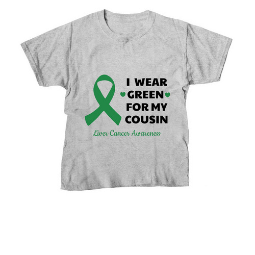 I Wear Green for my Cousin (youth sizes), a Sport Grey Youth Unisex Tee