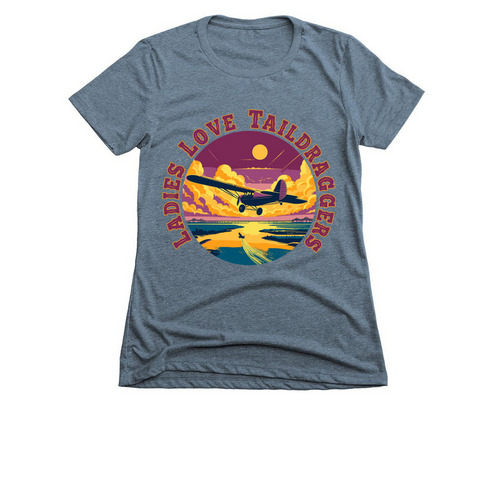 Ladies Love Taildraggers, a Indigo Women's Slim Fit Tee