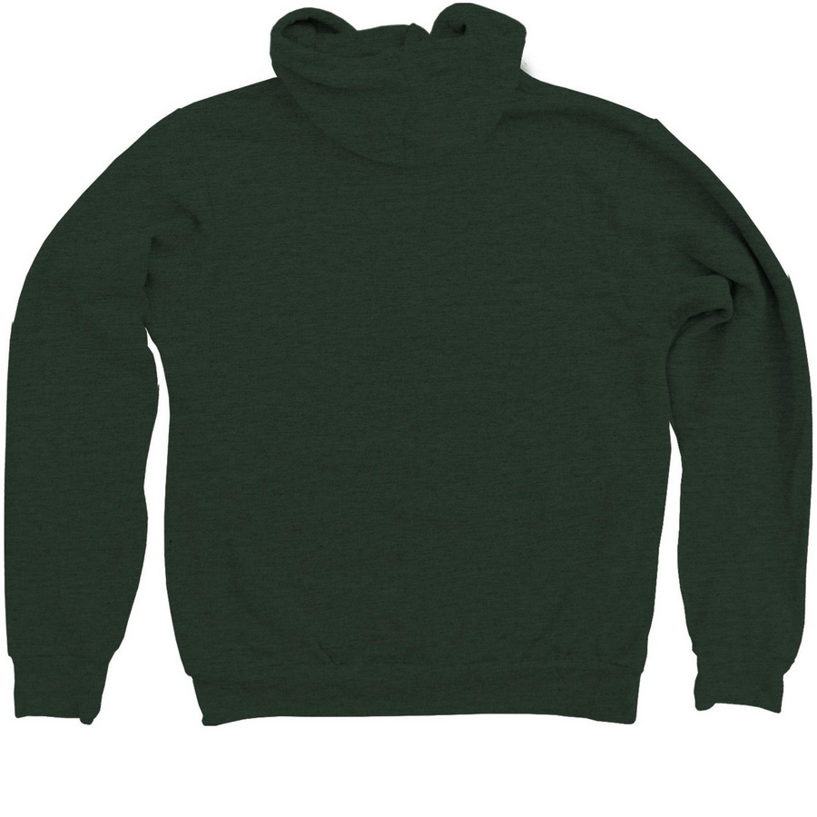 Simple Abbott Falcon, a Heather Forest Zip Up Hoodie (back-view)