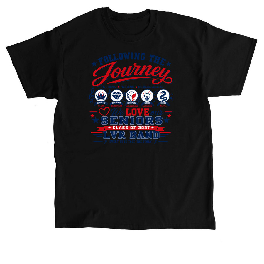 Fans of Marching Band Seniors: Journey - 5yrs, a Black Classic Unisex Tee