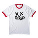 Old school Gundo Tees, a White/ Red Cotton Ringer Tee