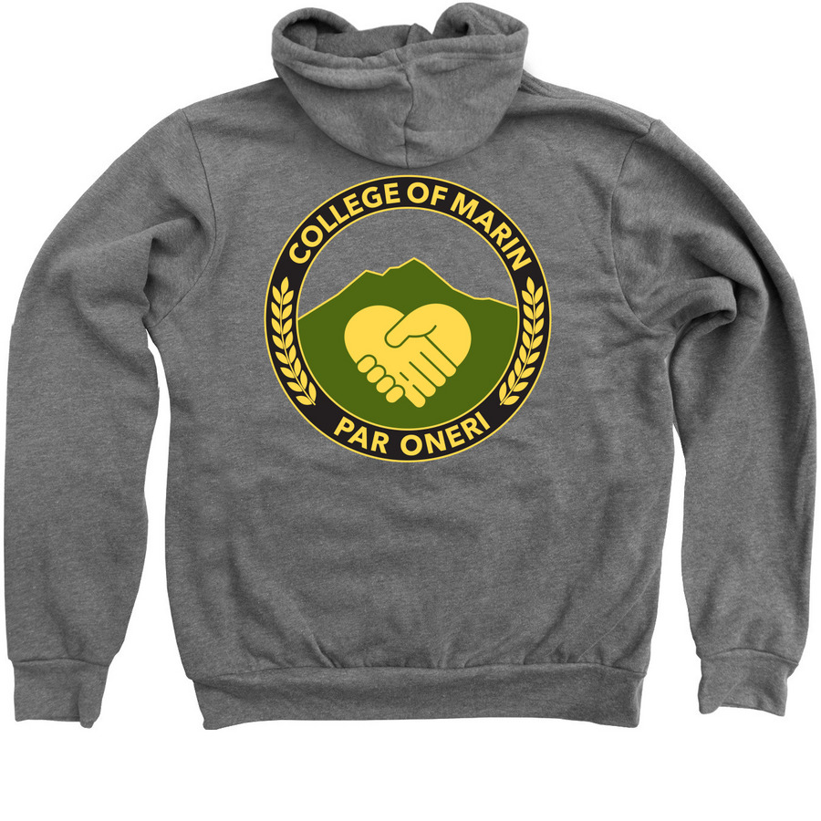 Lightweight Zip-up, a Deep Heather Zip Up Hoodie (back-view)