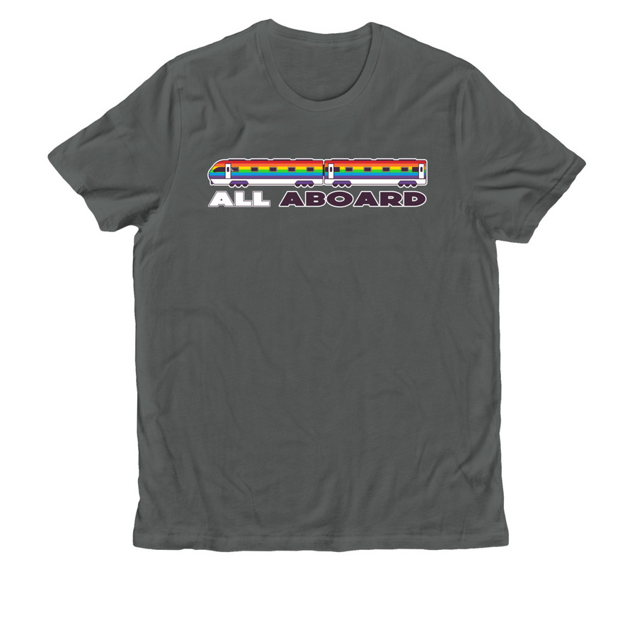 ALL ABOARD!, a Terrain Grey Allmade Organic Cotton Unisex Tee