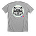 Camp Relax Repeat text logo, a Athletic Heather Premium Unisex Tee (back-view)