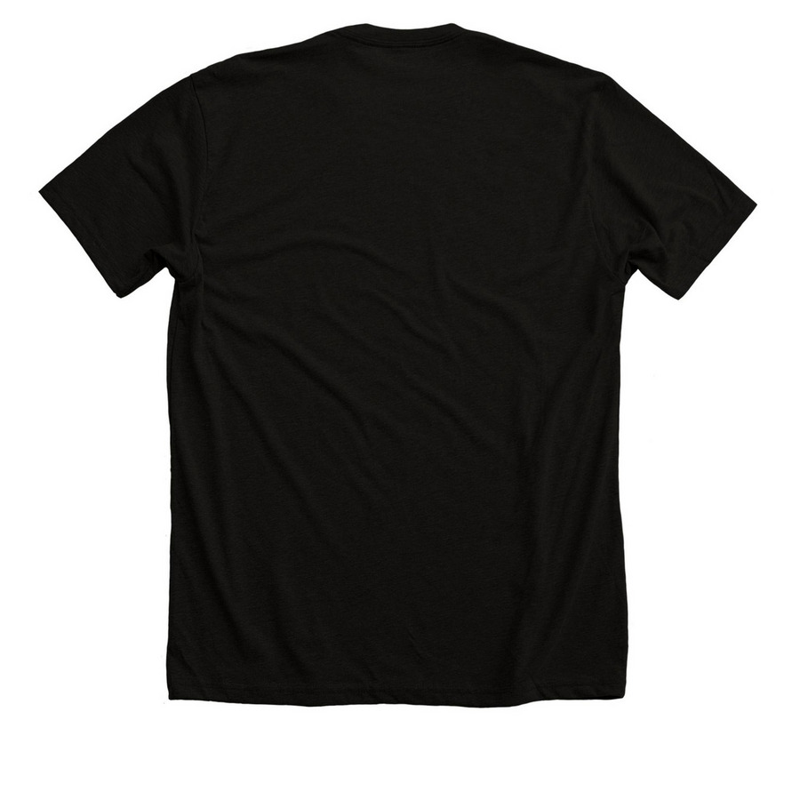 #WearYourValues, a Solid Black Blend Premium Unisex Tee (back-view)