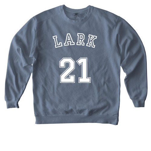 LARK VIP, a Blue Jean Comfort Colors Crewneck Sweatshirt