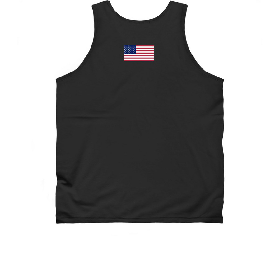 ROCKIES, a Black Classic Unisex Tank Top (back-view)