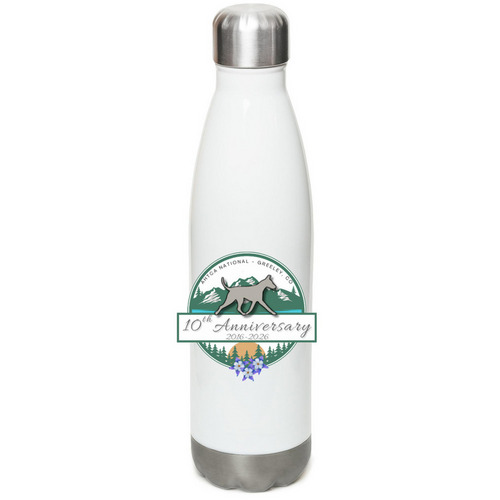 10th Anniversary Water Bottle, a White Stainless Steel Water Bottle