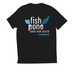 Fish Pono--Save Our Reefs, a Deep Black Allmade Eco Triblend Unisex Tee (back-view)