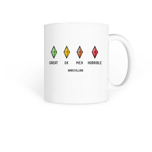 Plumbob Check Mugs, a White Coffee Mug
