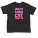 Toddler Cat Human, a Black Toddler Tee (back-view)