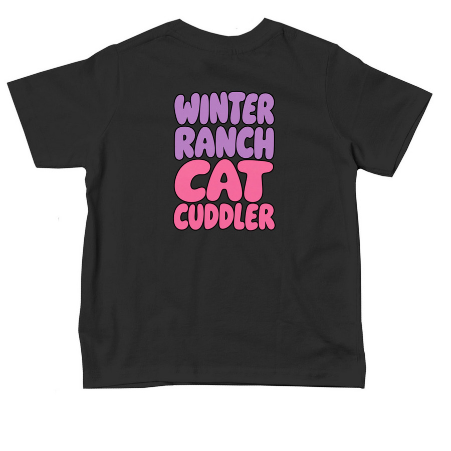 Toddler Cat Human, a Black Toddler Tee (back-view)