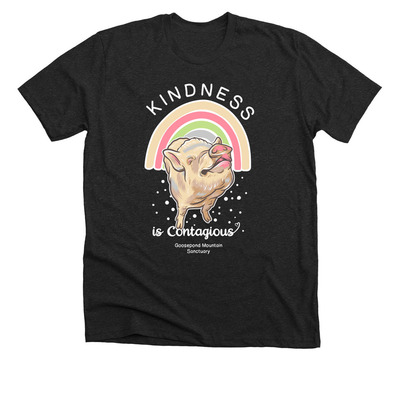 Kindness is Contagious, a Dark Grey Heather Premium Unisex Tee