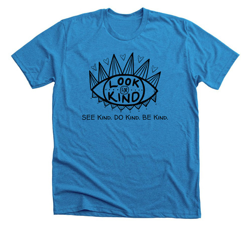Look for Kind (Front Only), a Neon Blue Premium Unisex Tee