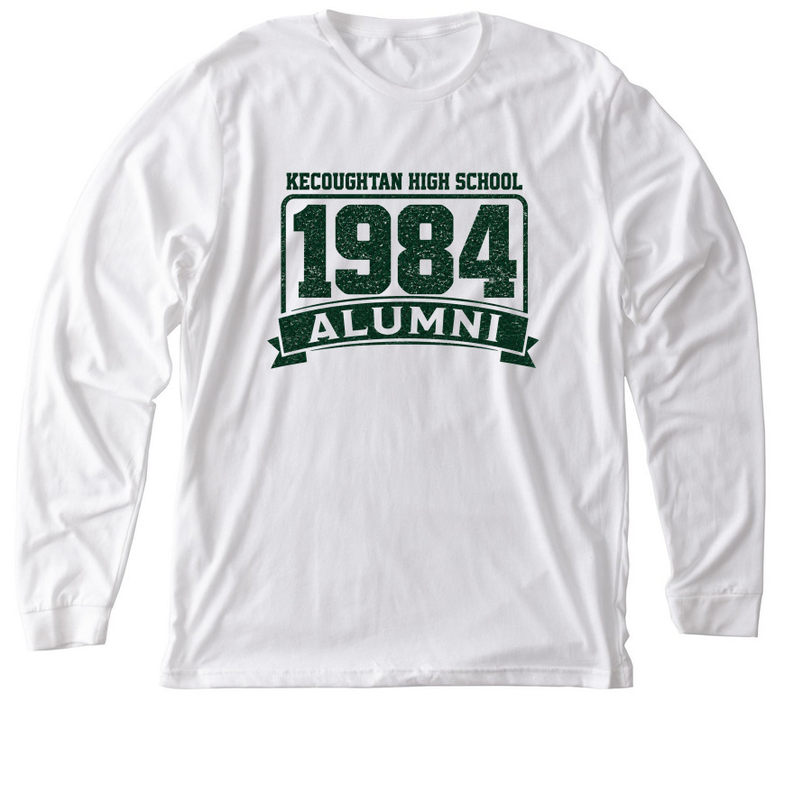Kecoughtan '84 Alumni, a Solid White Blend Premium Long Sleeve Tee