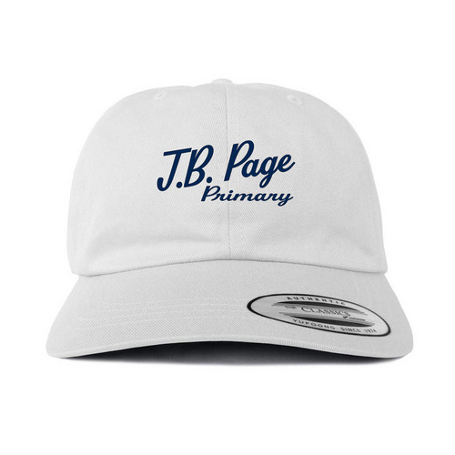 J.B. Page Primary 2026 Style Hat - White, a White Printed Classic Baseball Cap