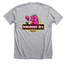 Porkasaurus Rex BBQ, a Athletic Heather Premium Unisex Tee (back-view)