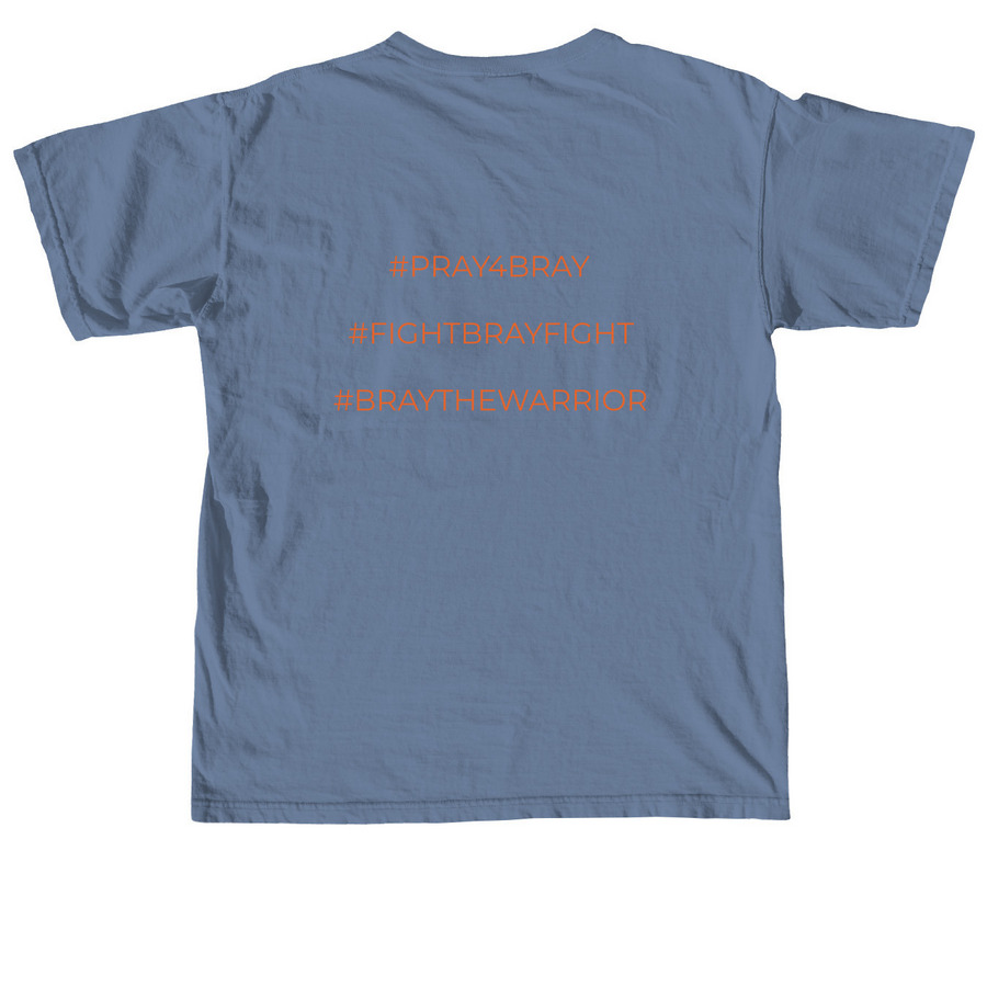 Pray4Bray, a Blue Jean Comfort Colors Unisex Tee (back-view)