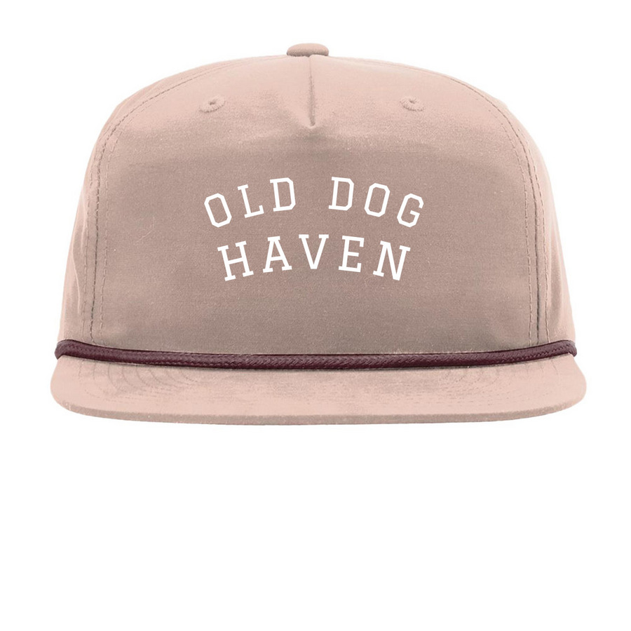Snapback ODH Cap, a Pale Peach/ Maroon Printed Umpqua Snapback Cap