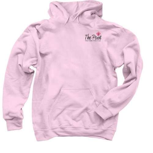 Long Sleeve&nbsp; - Small Logo on Chest, a Light Pink Pullover Hoodie