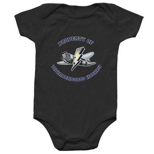 Property of The Brooklyn Thunderbolts, a Black Infant Onesie