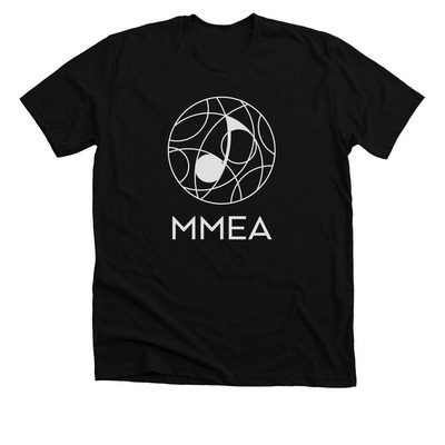MMEA White Line Logo, a Solid Black Blend Premium Unisex Tee