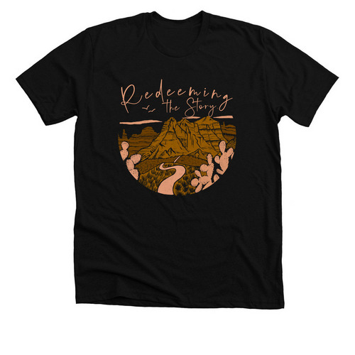 REDEEMING THE STORY, a Solid Black Blend Premium Unisex Tee