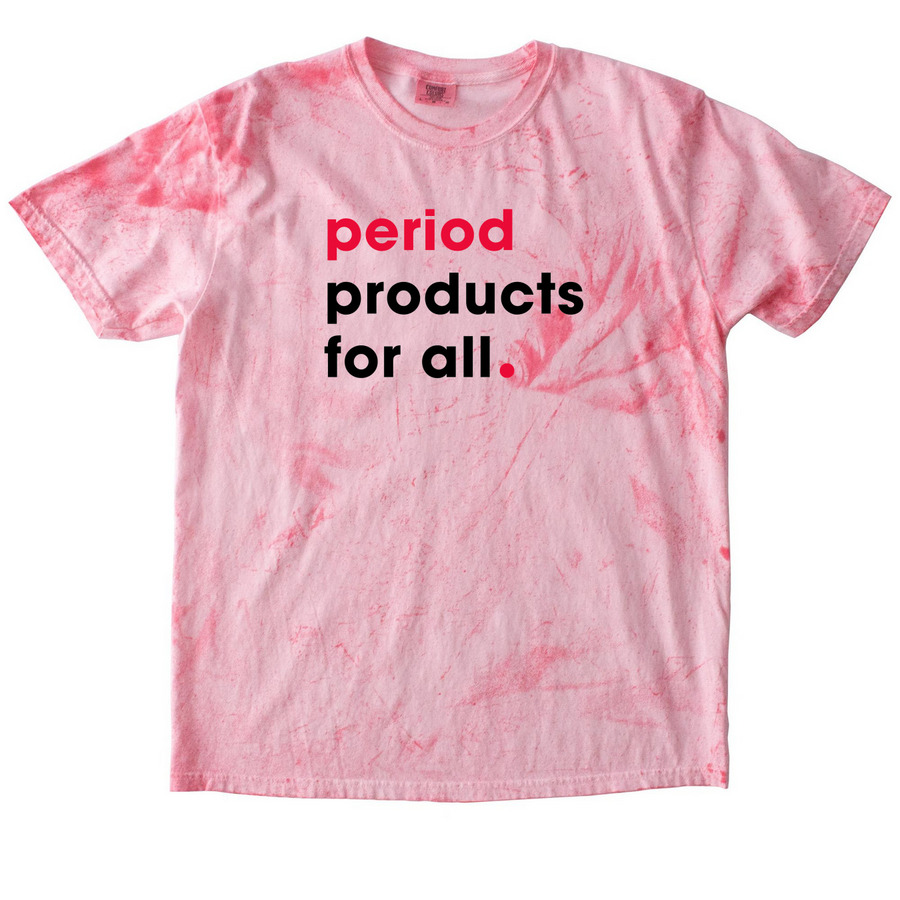 Period Products For All (white), a Hibiscus Comfort Colors Colorblast Tee