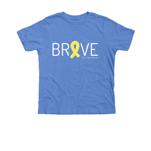 Brave Like Beckham - Youth Sizes, a Heather Columbia Blue Premium Youth Tee