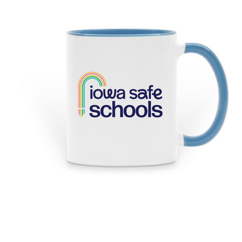 Two-Tone Ceramic Mug, a Light Blue Two-Tone Ceramic Mug