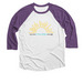 Special Edition - Baseball Tee, a Purple Rush and Heather White 3/4 Sleeve Baseball Tee