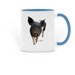 Vernon the Littlest Piggie, a Light Blue Two-Tone Ceramic Mug