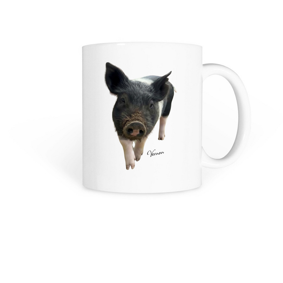 Vernon the Littlest Piggie, a White Coffee Mug