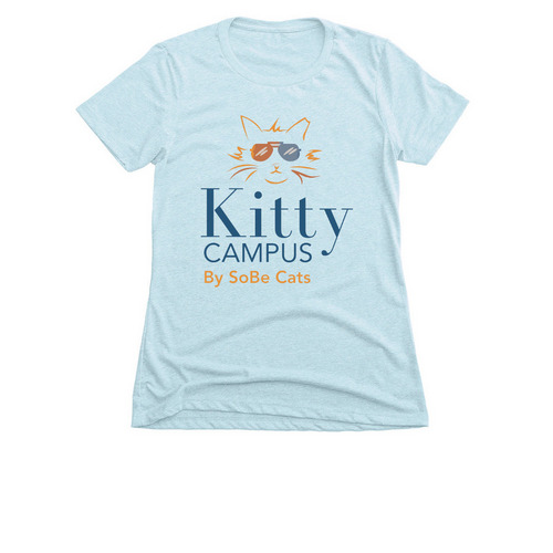 Kitty Campus, a Ice Blue Women's Slim Fit Tee